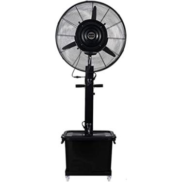 Imagem de Ventilador oscilante de nebulização, ventilador de pedestal, ventilador de névoa, ventilador de pulverização de umidificação e resfriamento industrial com resfriamento a água e ventilador de cabeça