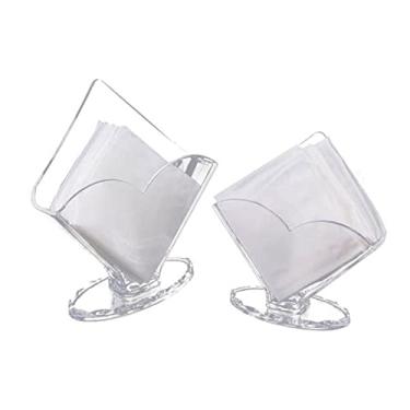 Imagem de CYYHGD FBITE Porta-guardanapos de acrílico transparente caixa dispensador de papel toalha suporte de lenços decorativo para casa bar hotel mesa de jantar balcão