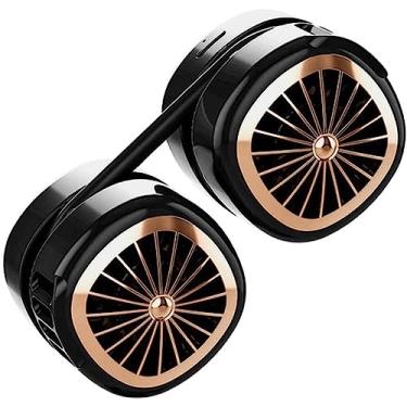 Imagem de Mini ventilador com 4 configurações de velocidade, ventilador de pescoço sem lâmina, ventilador pessoal dobrável recarregável por USB para viagem/escritório/casa/ambiente externo silencioso (B 1)