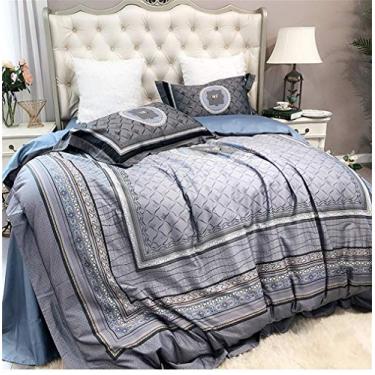 Imagem de Conjunto de 4 peças algodão cavalo impressão digital conjunto de algodão macio e confortável respirável conjuntos de capa de edredom chinês de alta qualidade (cor: 5 tamanho: (2,0) 220 x 240 cm) (1