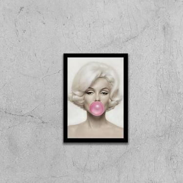 Imagem de Quadro Marilyn Monroe Chicletes 33X24Cm - Moldura Preta