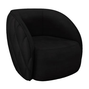 Imagem de Poltrona Decorativa Clarke Veludo Preto - Gran Belo