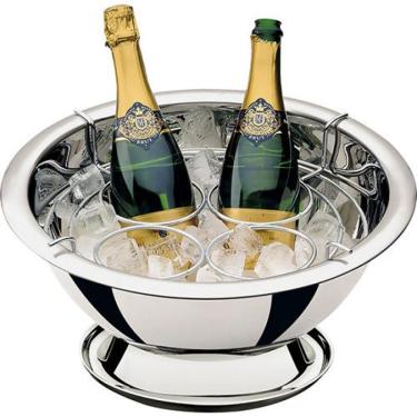 Imagem de Champanheira Tramontina Rotonda em Aço Inox com Suporte para 4 Garrafas  42 cm 11,9 L