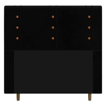 Imagem de Cabeceira Cama Box Casal Queen Size Roma 160cm Suede Preto