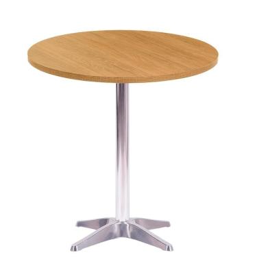 Imagem de Mesa Delta Em Alumínio 75 Cm (alt) Base Em X Tampo Mdp Redondo 60 Cm (larg) X 2,50 Cm (alt) Samba