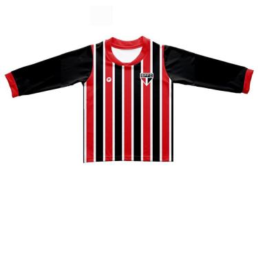 Imagem de Camiseta São Paulo Infantil Manga Longa Listrada Oficial