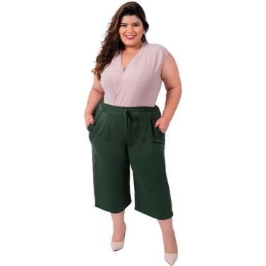 Imagem de Calça Pantalona Recorte Feminina Plus Size Catwalk Viscolycra-Feminino