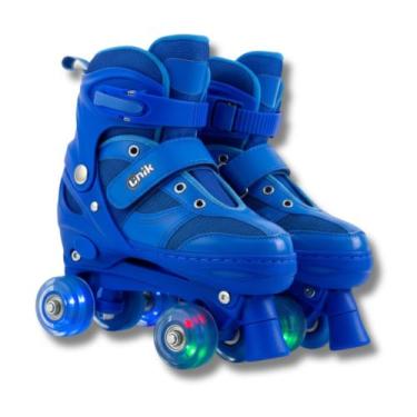 Imagem de Patins de 4 Rodas para Menino com Led e Rodas de Silicone Roller Quad 