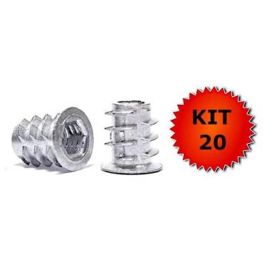 Imagem de Bucha Americana 20mm 2cm Rosca 5/16 Pé Madeira 1u até 500unidades . - 