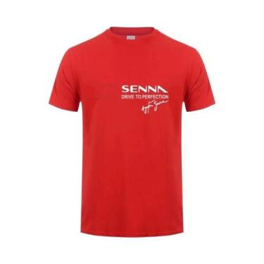 Imagem de Camiseta Masculina De Algodão De Manga Curta Ayrton Senna Drive to Per
