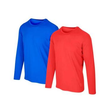 Imagem de Kit com 2 Camisetas Proteção Solar Uv 50 Ice Tecido Gelado  Slim Fitne