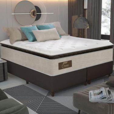 Imagem de Cama Box Conjugado King com Colchão (193x73x203) Gazin CR35350 - Multi