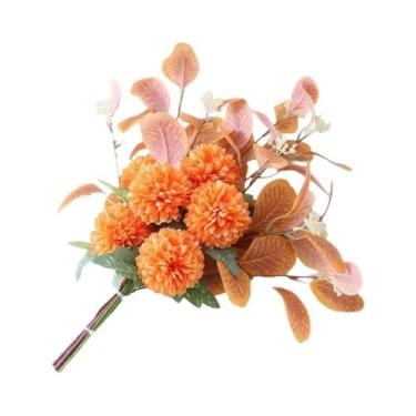 Imagem de Buquê De Flores Artificiais De Eucalipto De 45cm Para Decoração De Cas