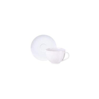 Imagem de Conjunto Xícara E Pires De Chá Tramontina Maria Augusta Porcelana 250m