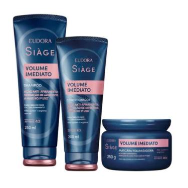 Imagem de Combo Siàge Volume Imediato: Shampoo 250ml + Condicionador 200ml + Más