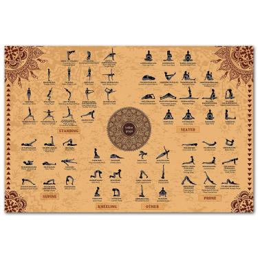 Imagem de Pintura de pôster: Yoga Asanas, guia de pose, tecido de 40x60cm