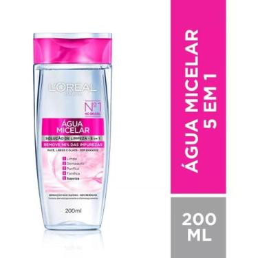 Imagem de Água Micelar L'Oréal Paris Solução de Limpeza 5 em 1, 200ml - L'Oreal 