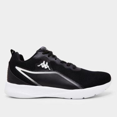 Imagem de Tênis Kappa Sprint Unissex, Preto, Branco, 34