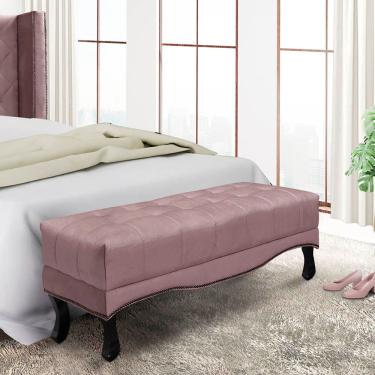 Imagem de Calçadeira Baú Recamier Casal Queen 160cm Alba Veludo - Loja Sheep