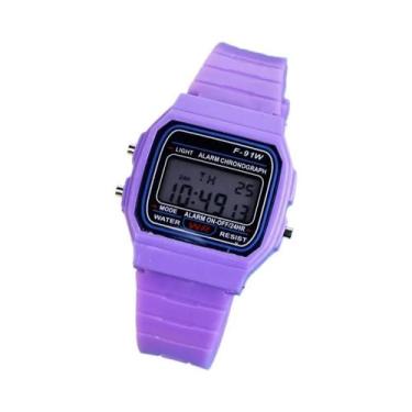 Imagem de Relógio Esportivo Digital LED Em Ouro Rosa Para Mulheres Com Pulseira 