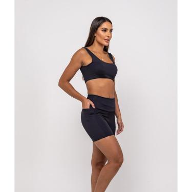 Imagem de Bermuda Salvatore Fashion Suplex Poliamida Bolso Quadrado Feminina-Feminino