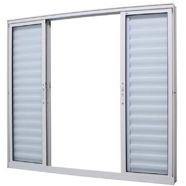 Imagem de Janela Veneziana Caribe 6F 200x100 Branca - 1008-156 - JAP