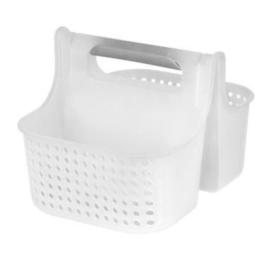 Imagem de Cesto Organizador Plástico Multiuso para Lavanderia Médio Cristal Log 