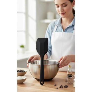 Imagem de Mini Espátula Silicone Preto Alta Temp. Cozinha Segura - Congratulatio