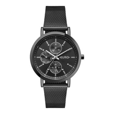Imagem de Relógio Euro Feminino Ref: Eu6p27ac/4p Multifunção Mesh Black