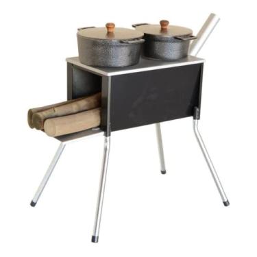 Imagem de Fogão a Lenha duas Bocas Portátil e Churrasqueira Rio Mar