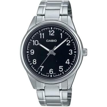 Imagem de Casio Relógio automático masculino MTP-V005D-1B4UDF, Prata/preto, pulseira