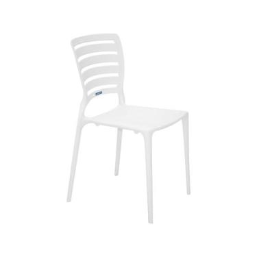 Imagem de Cadeira Sofia Encosto Horizontal Branca Tramontina 92237010