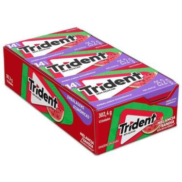 Imagem de Trident Embalagem Econômica Melancia 14 unidades contendo 12 caixinhas