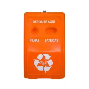 Imagem de Coletor De Pilhas E Bateria Laranja - JJ Comércio