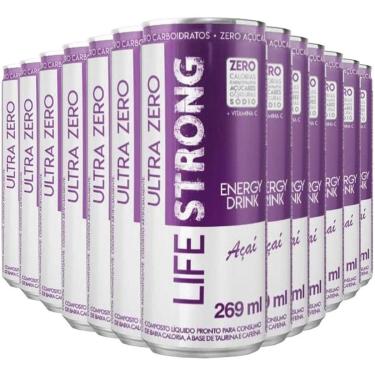 Imagem de Energético Life Strong Energy Drink 12 unidades Sabor Açai-Unissex