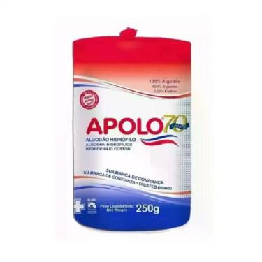 Imagem de Algodão Hidrófilo Apolo Rolo 250g - 100% Algodão Macio para Higiene e 