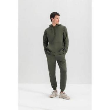 Imagem de Calça Jogger Moletom Masculino Essendi Verde Escuro-Masculino