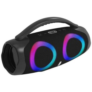 Imagem de Caixa de som Bluetooth Portátil Com Led RGB 22cm Portátil FM - SOFTPIT