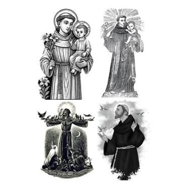 Imagem de Tatuagem Temporaria São Pedro E São Francisco De Assis - Premium