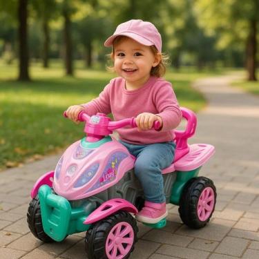 Imagem de Quadriciclo Infantil Carrinho Passeio Empurrar Brinquedo Menina Menino
