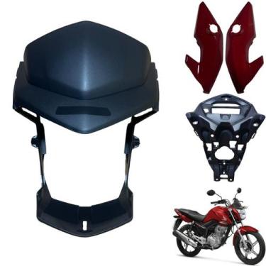 Imagem de Kit Frontal Farol Cg Fan 160 2016 até 2021 / Máscara Par de Bananinha 