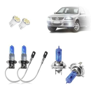 Imagem de Kit de Lâmpadas Halógena Super Branca H4 H3 Farol Simples Alto Baixo e