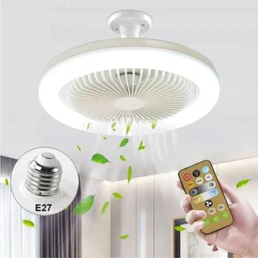 Imagem de Mini Ventilador De Teto Bivolt Com Sistema De Luz Integrado Envio Rápi