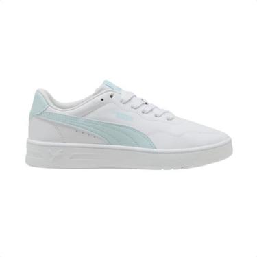 Imagem de Tênis Casual Feminino Puma Court Lally Bdp Branco, White, Sea glass, 3