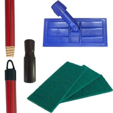 Imagem de Kit SUPORTE LT Limpa Tudo + CABO DE MADEIRA com Encaixe 1,2m Extensor 