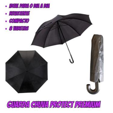 Imagem de Guarda Chuva Sol Portátil Reforçado Cabo Curvado mini bolsa