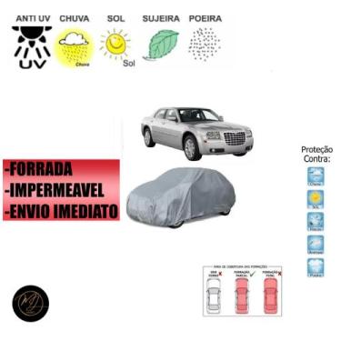 Imagem de Capa de Cobrir Carro Chrysler GG FORRADA- Impermeável e Proteção Compl