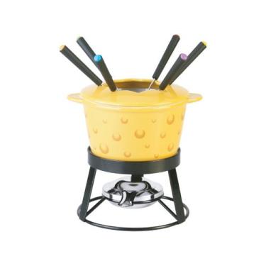 Imagem de Conjunto Para Fondue Cerâmica 11 Peças Amarelo Lana Cream Hauskraft