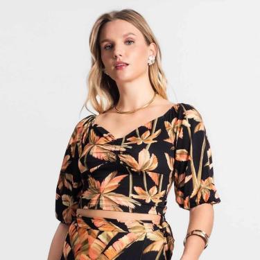 Imagem de Blusa Feminina Endless Manga 3/4 Viscose Creponada-Feminino