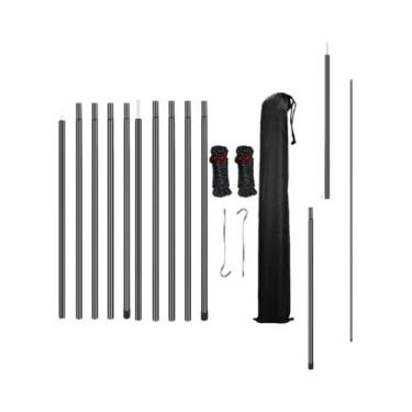 Imagem de Conjunto De 2 Varas De Tenda Ajustáveis Em Aço Para Abrigo Solar, Told